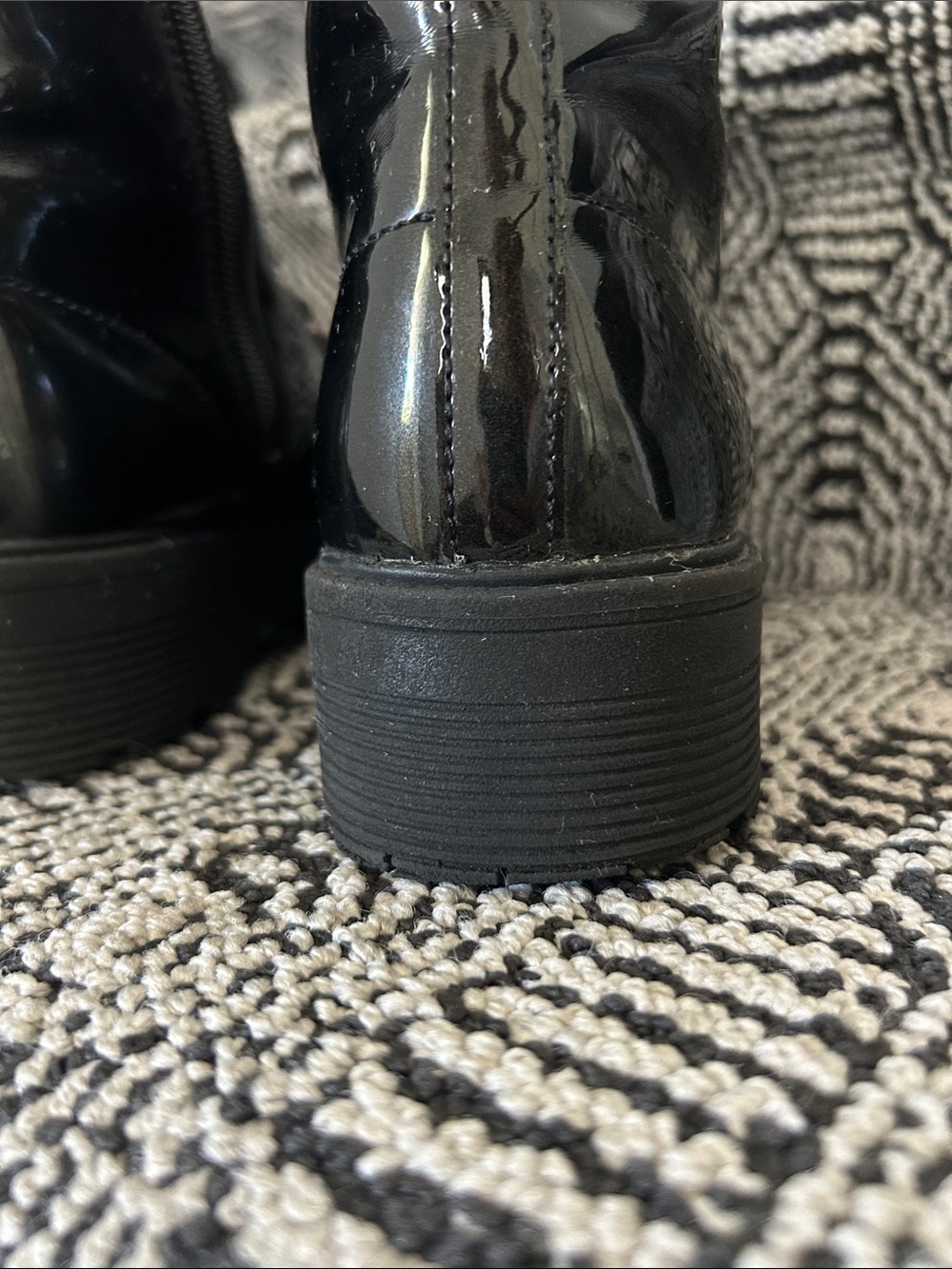 Skechers Black Patent Platform Boots - Picture 3 of 9
